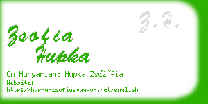 zsofia hupka business card